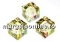 Swarovski, cube bead, erinite shimmer, 8mm - x1