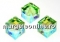 Swarovski, cube bead, peridot, 8mm - x1