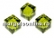 Swarovski, cube bead, emerald AB, 8mm - x1