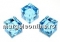 Swarovski, cube bead, light azore, 8mm - x1