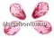 Swarovski, drop bead, rose, 10.5mm - x2