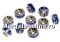 Swarovski rhinestone ss30, royal blue, 6mm - x4