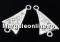 Link, ribbon, 925 silver, 19mm - x1
