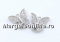 Link, forbidden fruit, crystals, rhodium-plated 925 silver, 14mm - x1