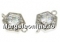 Link, forbidden fruit, crystals, rhodium-plated 925 silver, 14mm - x1
