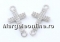 Link, Fatima's hand, rhodium-plated 925 silver, 20.5mm - x1