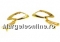 Tortite ag 925 pl. cu aur, romb, pt Swarovski 4470 si 4461, 12mm - x1per