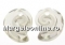 Swarovski, sea snail pendant, silver night, 14mm - x1