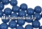 Swarovski one hole pearls, lapis pearl, 8mm - x2