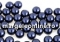 Swarovski one hole pearls, night blue, 5mm - x4