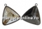 Swarovski gun metal pendant base 4675, 23x23mm - x1