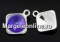 Ring base, adjustable, 925 silver, butterfly cabochon 8mm - x1