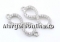 Link, infinity, crystals, rhodium-plated 925 silver, 20mm  - x1