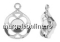 Pendant base, 925 silver, devil, rivoli 6mm - x2