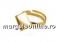 Baza pandantiv spirala ag 925 pl cu aur, rivoli Swarovski 6mm - x1
