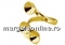 Inel cu cristal 12mm, argint 925 placat cu aur, interior 18.7mm   - x1