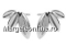 Earring findings, rose, 925 silver - x1pair
