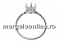 Baza inel argint 925, chaton 6mm, interior 16.7mm - x1