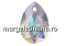 Swarovski, drop pendant, light rose, 9mm - x2