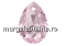 Swarovski, drop pendant, light rose, 9mm - x2
