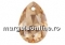 Swarovski, drop pendant, golden shadow, 16mm - x1