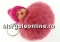 Breloc, bebe puf, roz vintage, 10cm - x1
