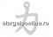 Pendant japanese friendship sign, 925 silver, 15mm  - x1