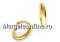 Link, infinity with bee, gold plated 925 silver, 16mm - x1