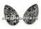 Swarovski, pandantiv picatura, aquamarine silver patina, 22mm - x1