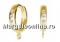 Earring findings, infinity, stylized, gold-plated 925 silver - x1pair