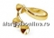 Ring crystal, gold plated 925 silver, 18.3mm inside - x1