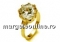 Inel cu cristal 12mm, argint 925 placat cu aur, interior 17.3mm   - x1