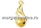 Inel cu cristal 12mm, argint 925 placat cu aur, interior 17mm   - x1