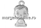 Pendant girl, 925 silver, 16mm  - x1