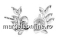 Earring findings, 925 silver, 80mm - x1pair