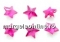 Ideal crystals, fancy star, ruby pink, 10mm - x1