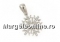 Pandantiv fulg de nea cu cristale Swarovski, ag 925 rodiat, 23mm  - x1