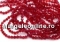 Crystal bead string, biconical faceted, dark coral, 4mm