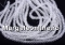 Crystal bead string, faceted rounds, white alabaster, 3x2mm