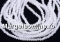 Crystal bead string, faceted rounds, white alabaster, 3x2mm