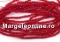 Crystal bead string, faceted rings, dark red coral, 3.5x2.5mm
