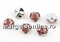 Swarovski, roses montees fucsia, 4mm - x20