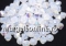 Precious, bicone beads, white opal glitter, 4mm - x40