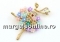 Brosa martisor, Balerina cu flori si cristale, 5x3.5cm - x1