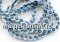 Evil eye mother-of-pearl beads, round, 6mm