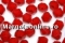 Crystal bead string, biconical faceted, dark coral, 4mm