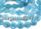 Angelite quartz beads, intense, oval faceted, turquoise, 12mm