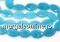 Angelite quartz beads, intense, oval faceted, turquoise, 12mm