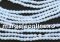 Agate beads, faceted roundels, blue, 4.5mm