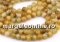 Yellow-blue Tiger Eye Beads, round, 6mm